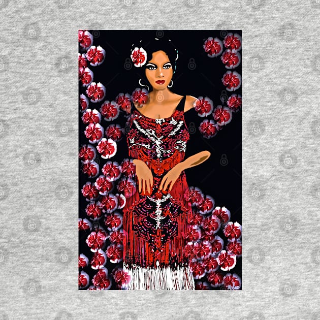 Red Carnations and the Jazz Singer c 1930's by Overthetopsm